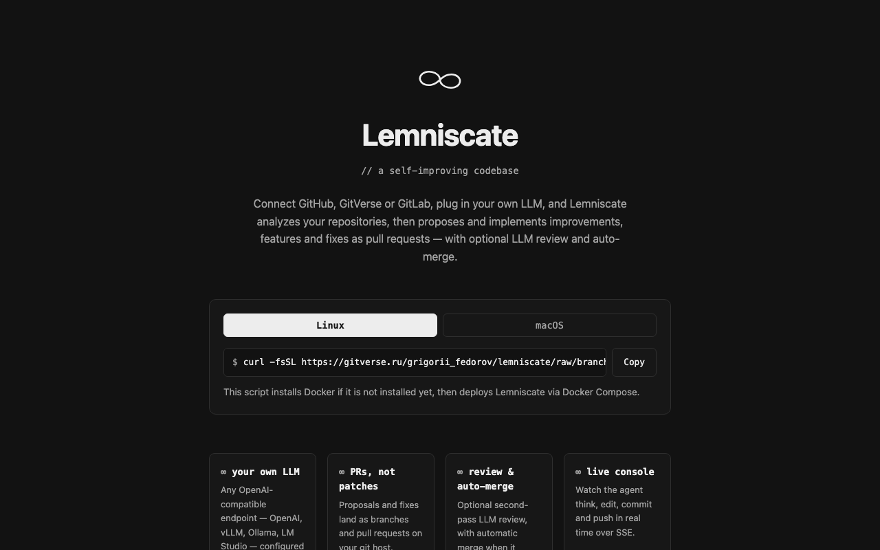 Lemniscate — landing page